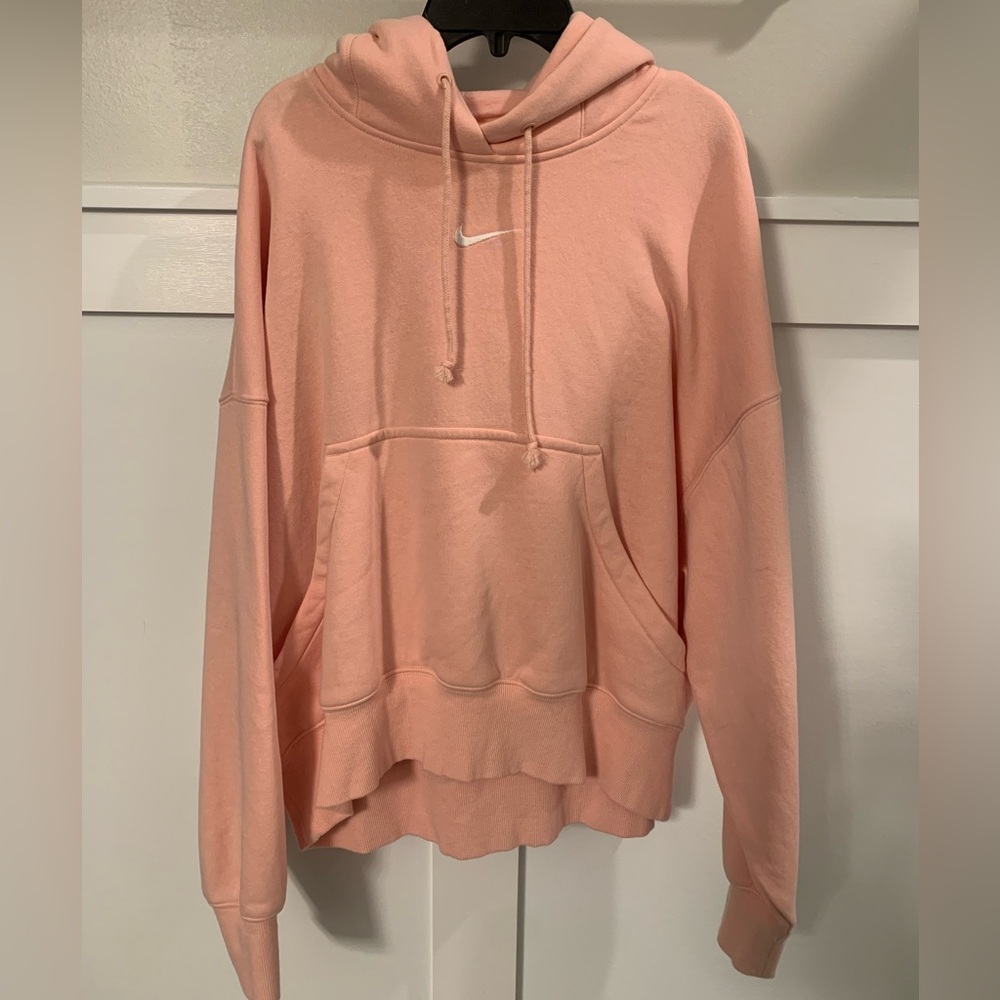 Womens Nike hoodie sweatshirt. Pink. Size Small.